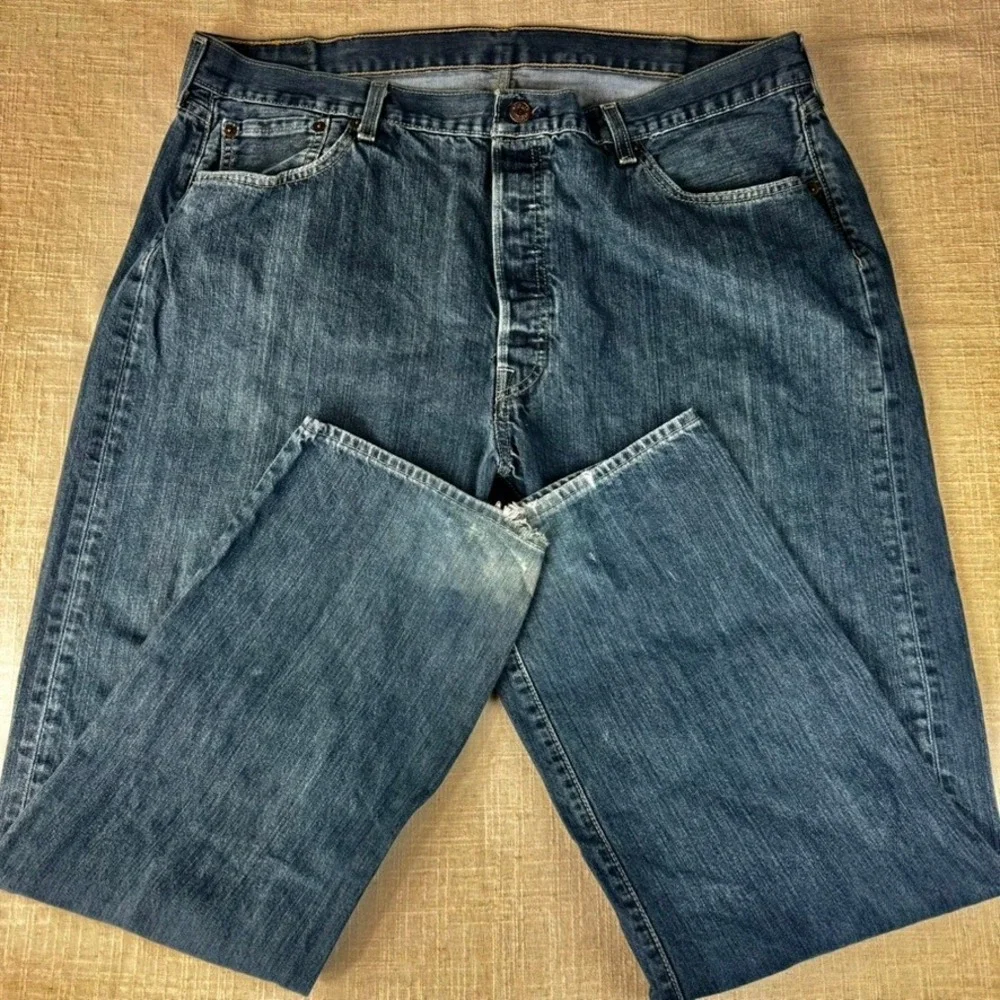 Vintage Levis 501 Original Straight Leg Button Fly Jeans Mens 42x32 Denim